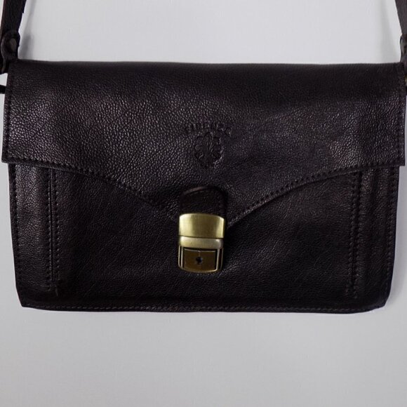 Firenze Crossbody Bag Leather Adjustable Strap Made in Italy Brown - Picture 2 of 10